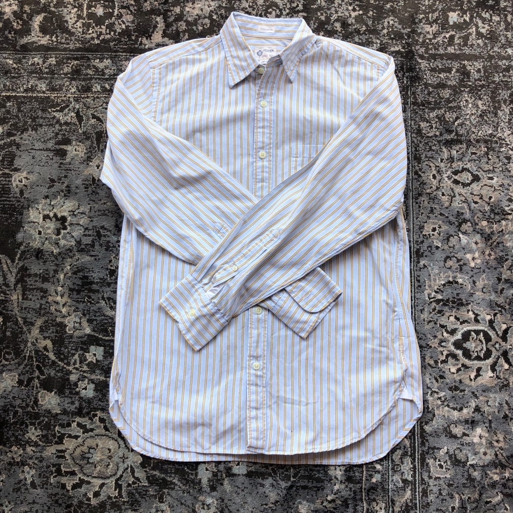 J.Crew 2-Ply Striped Button Down Shirt Small - Picture 4 of 6